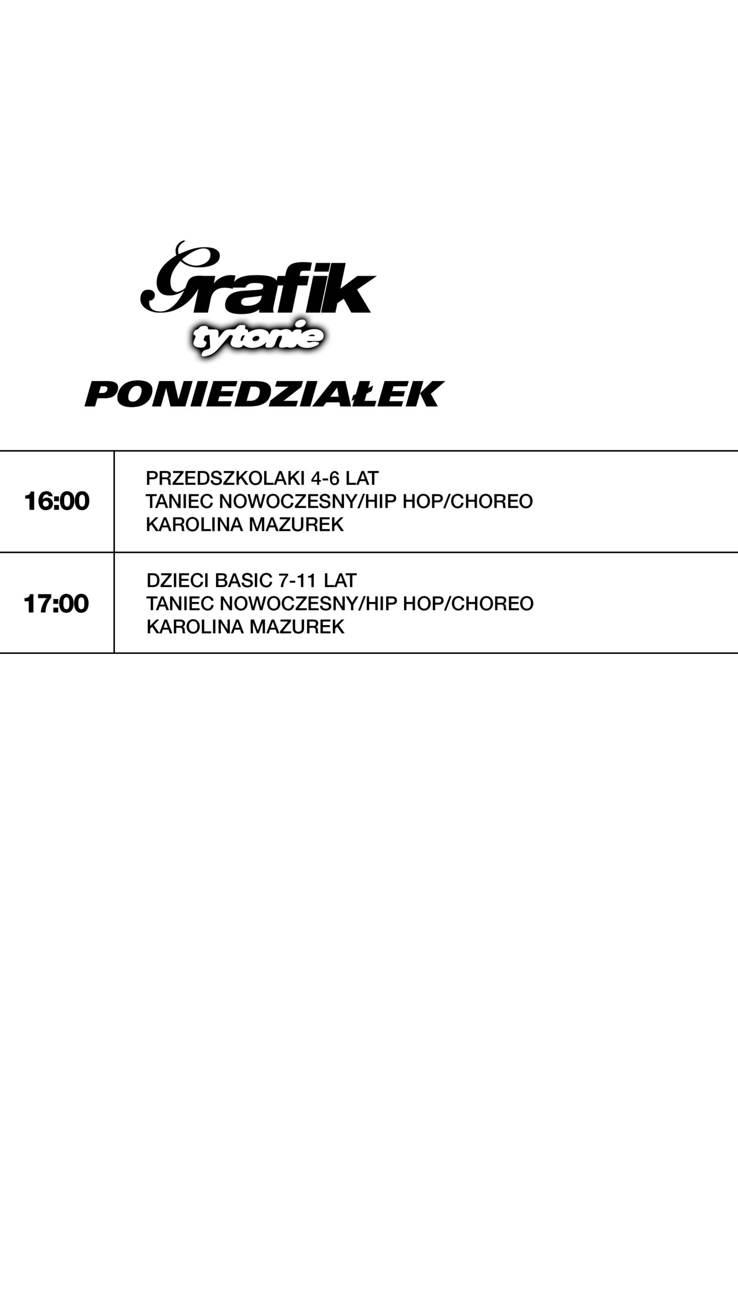 Grafik Tyotnie story - PONIEDIZAŁEK Z OPISKIEM
